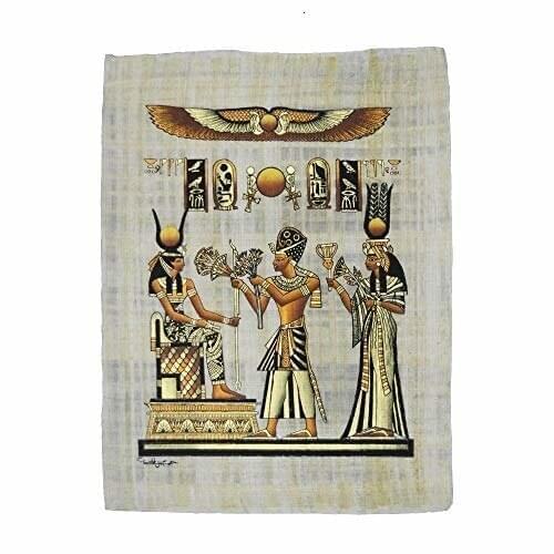 Papiro Original Hecho y Pintado a Mano en Egipto, Mide 33 x 43 cm Aproximadamente. Ref.64V-A