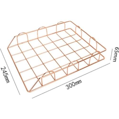 Iron Grid File Storage Shelf Holder Filing Tray Desktop Rack Office Organizer High Iron Quality Smooth Sturdy and Durable