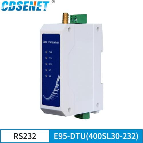 SX1268 LoRa 433MHz RS232 Half duplex 30dBm Long Range 10km Modbus Din-Rail High Performance Wireless Data Transmission Relay LBT