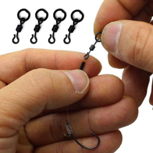 20pcs Carp Fishing Accessories Swivel Round Quick change Ring swivels UK size 11 Ronnie 360 Chod Carp Fishing Rigs