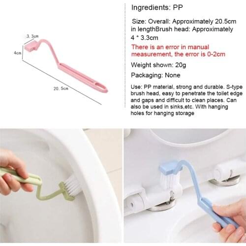 Toilet Cleaning Brush Tool S Shape with Hanging Hole for Home Kitchen Bathroom SAL99