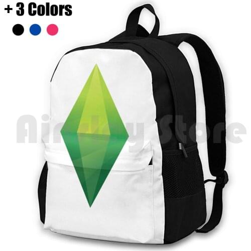 Sims Plumbob Outdoor Hiking Backpack Riding Climbing Sports Bag Sims Sims 4 Fun Cool Games Video Games Girly Tumblr Gamer