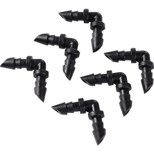 40 Pcs Hose Elbow Barbed Water Hose Connectors 1/4 Inch Bending Joints Garden Pipe Connectors Drip Irrigation Connect 4/7mm Hose