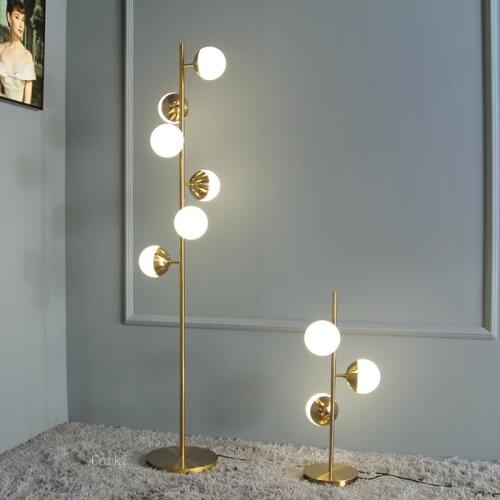 Modern LED Floor Lamp Nordic Loft Metal White ball Living Room Sofa Standing lihgt Hotel Bedroom Deco Lights Bedside Desk Lamp