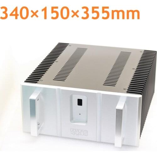 Heat Sink Class A Pass Power Amplifier Supply Chassis DIY Preamp Headphone Shell Home Audio DAC Decoder Case W340 H150 D355