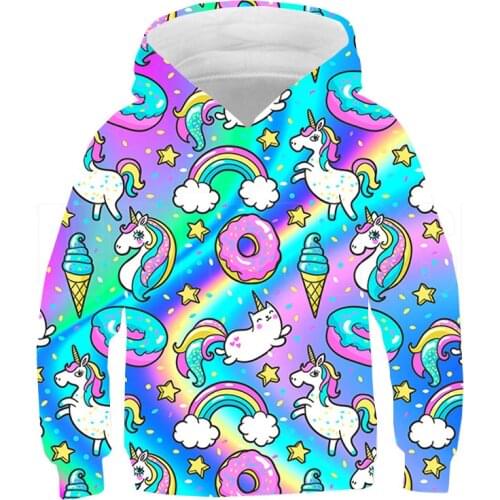 3D Print Anime Dabbing Unicorn Hoodie Sweatshirt Rainbow Pink Unicorn Childrens Pullover Harajuku Streetwear Men Clothing New