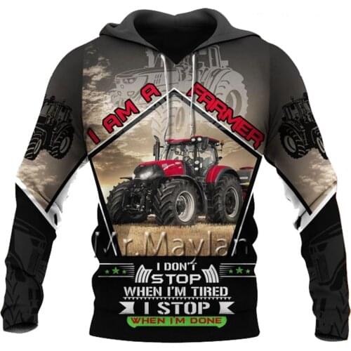 Beautiful Tractor Printed Full 3D Jacket Mens Anime Hoodies Men/Women Harajuku Unisex Sweatshirt Boys Streetwear Outfits T0181