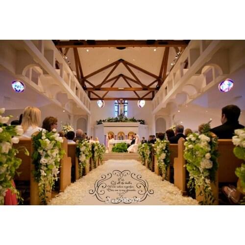 Wedding Vinyl Floor Sticker Father Daughter Walk Down the Aisle Floor Decal - Wedding Day-Fancy calligraphy Font Stickers ZA110C