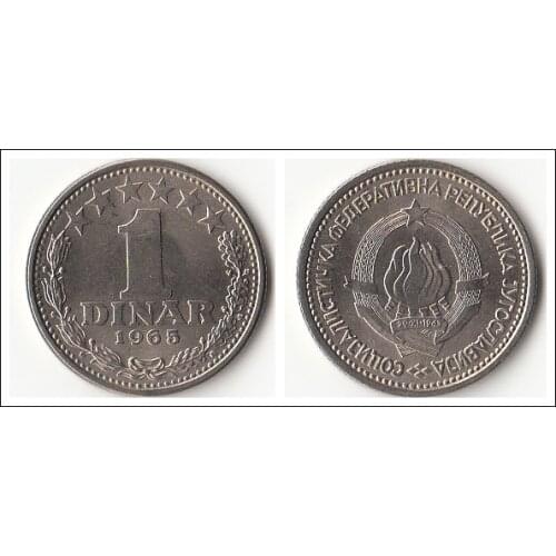 Yugoslavia 1 Dinar Coin Europe New Original Coins Unc Commemorative Edition 100% Real Rare Eu Random Year