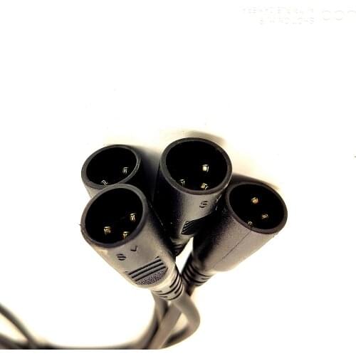 Impermeable 3 Pin DMX Cable de extensión de 1 M/2 M/3 M/5 M/ 10M utilizado para conectar Par Led al aire libre y c