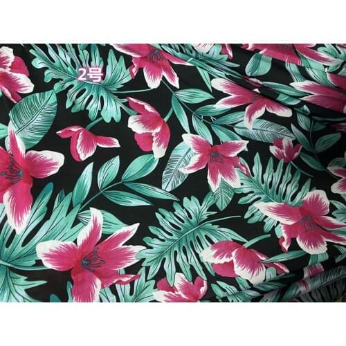 Telas Por Metro Bright Flower Print Fabric for Dress Tissu Sewing