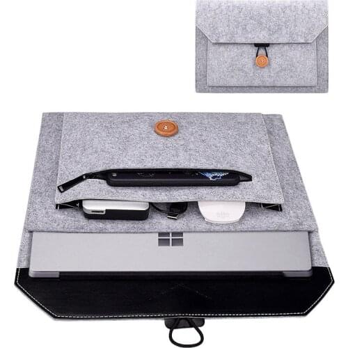 Suede Laptop Sleeve for Macbook Air Pro 13.3 Xiaomi Huawei Matebook Dell HP Case 11 12 14 15 Inch Notebook Bag Computer Cover