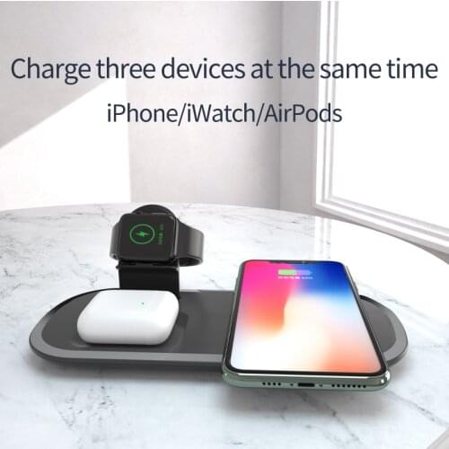 3in1 Charging Dock Stand for iPhone 12 11 XS Max 8 Plus Apple Watch 6 5 4 Airports Pro 15W Fast Wireless Chargers Stand Bracket