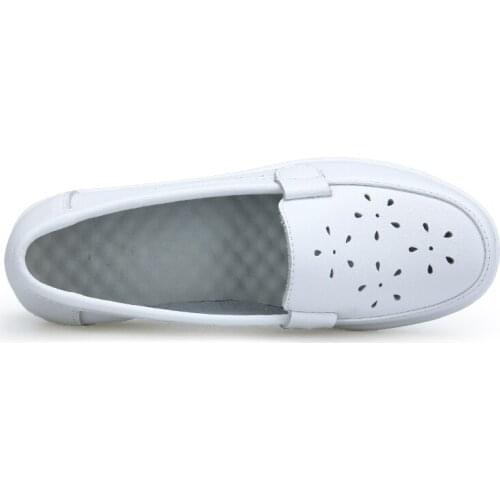 Four seasons ladies pure black and white soft sole full sole cushion shoes women comfortable shoes