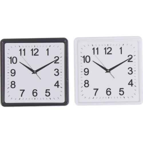 1:12 Scale Black White Resin Dollhouse Miniature Wall Clock Play Doll House Miniatures Home Decor Pretend Furniture Toy