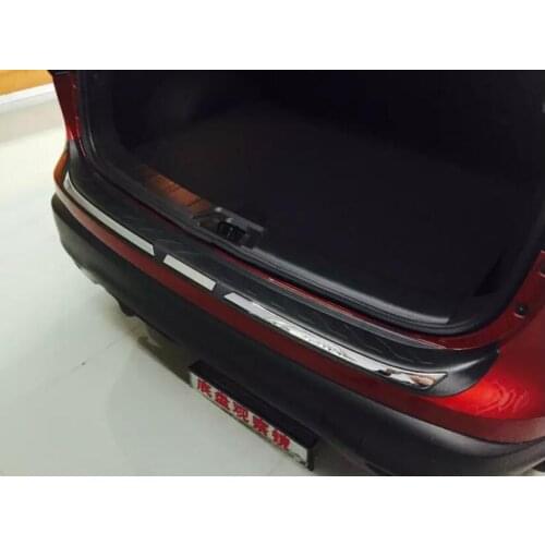 For Nissan Qashqai 2016 1PC Plastic Car Trunk Outer Rear Tail Box Bumper Pedal Plate Panel Cover Trims Moldings Accessories