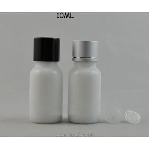 10Ml 30pcs/lot Glass Empty Cosmetic Emulsion Bottle, DIY Glass Toner Refillable Container, White Empty Glass Lotion Storage Box