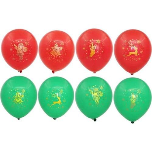 10pcs Cartoon Santa Claus Balloon Elk Latex Balloons Merry Christmas Party Decoration Kids Boy Girl Birthday Party Supplies