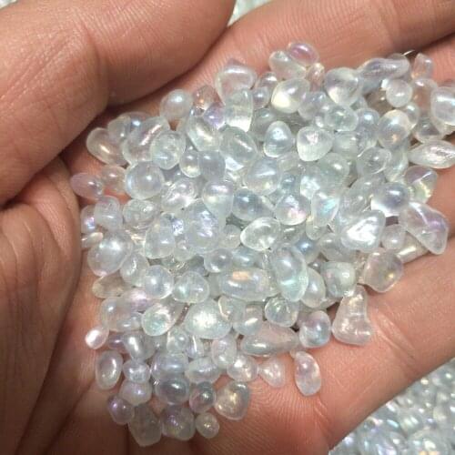 100g Natural white irregular crystal electroplating colored gravel as an aquarium decoration wedding decoration aquarium