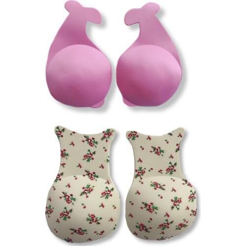 2 Pairs Rabbit Bra Lift Tape Dolphin Invisible Strapless Push-up Tape Stick On Strapless Breast Women Bralette Solid Color Bra