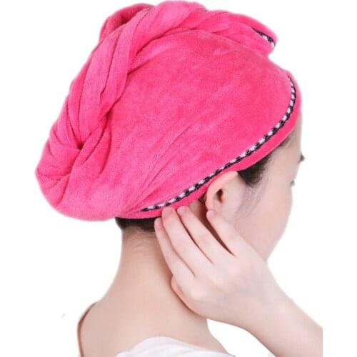 2Pcs Microfibre After Shower Hair Drying Wrap Womens Girls Ladys Towel Quick Dry Hair Hat Cap Turban Head Wrap Bathing Tools-30
