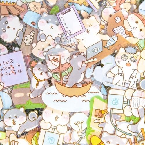 30 pcs Cute naughty Shiba Inu dog Series Decorative PVC Stickers Scrapbooking diy Label Diary Stationery Album Journal Planner