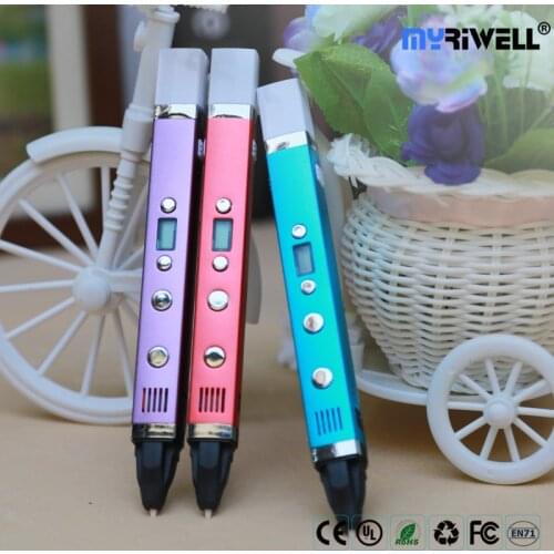 Myriwell RP-100C use pla abs pcl 1.75mm filament 3d printer pen low voltage Safety metal shell USB 3d pen Best Christmas present