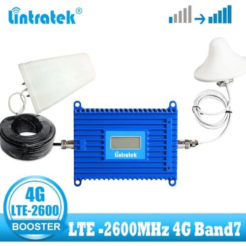 4G LTE cell phone signal Repeater 2600MHz Signal Booster 70dBi Gain 2600 4G Lit Mobile Phone Signal Amplifier with lcd display
