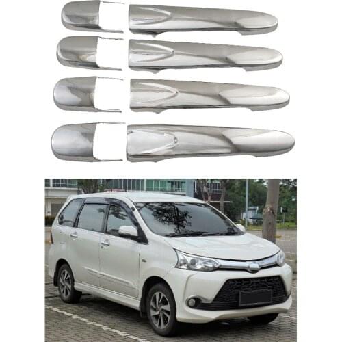 For Toyota Daihatsu Xenia Avanza 2012 2015 2017 of 8Pcs car door handle bowl cover ABS Chrome Accessories Stickers Car Styling