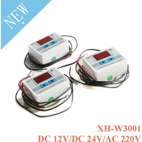 AC DC 12V 24V 220V XH-W3001 W3001 10A Digital LED Temperature Controller Module Control Switch Probe Thermostat NTC Sensor