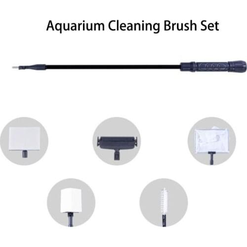 Aquarium Cleaning Tools Tank Clean Set Aquatic Water Live Plant Grass Cleaner Fish Net Scraper Sponge Cleaning Tool Kit Algae