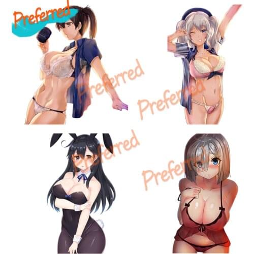 Anime Sexy Beauty Girl Kantai Collection for Hamakaze Car Stickers and Decals Styling Die Cutting Waterproof PVC