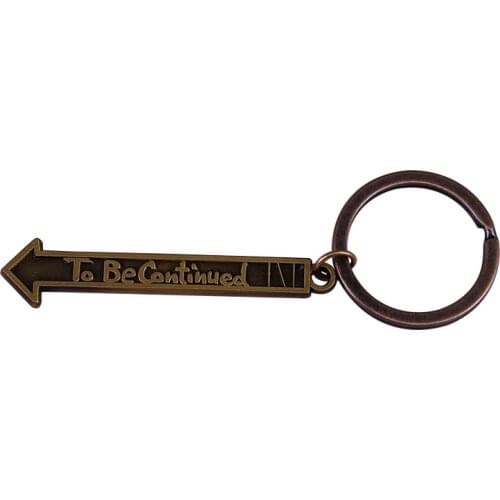 JoJos Bizarre Adventure Golden Wind Keychain "To Be Continued" Arrow Keyring JJBA jewelry