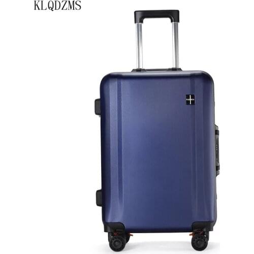 KLQDZMS 20’’22’’24’’26 Inch PC For Women And Men Business Travel Suitcase On Wheels Hot Sell Spinner Rolling Luggage
