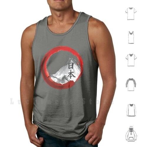 Mount Fuji tank tops vest 100% Cotton Fuji Japan Mount Mountain Fujisan Japanese Tokyo Okinawa Kyoto