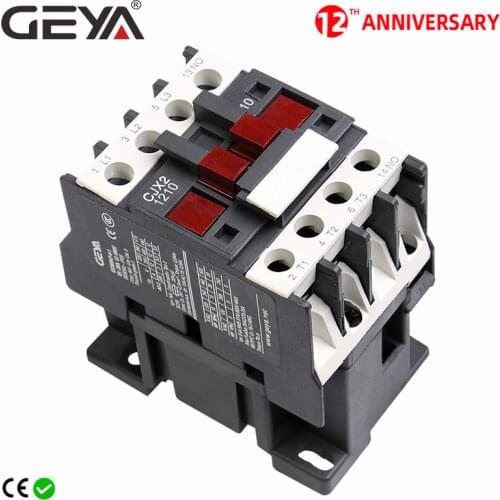 GEYA CJX2-1210 Din Rail Telemecanique AC Contactors 220V Magnetic Contactor 380V AC LC1D12A Types of Contactor