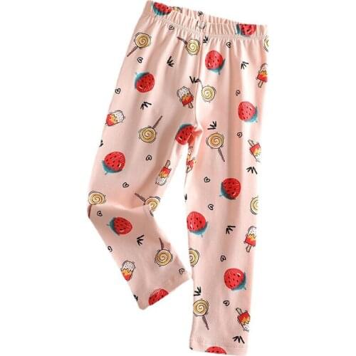 Boys Girls Leggings Spring Autumn Children 2021 New Cartoon Cotton Soft Home pants Mid Waist Kids Baby Long Pant Trousers 3-12y