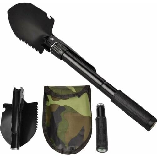 Outdoor Survival Folding Shovel Camping Hiking Picnic Spade Pick Stainless Steel Folding Camping Shovels Home Garden Tools