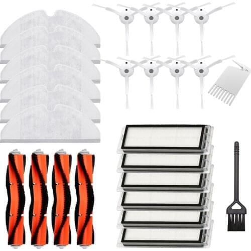 Washable Vacuum Parts for Xiaomi Roborock S502 Robot Vacuum Cleaner (Centre / Side Brush Hepa Filter Mop Cloth) Kits