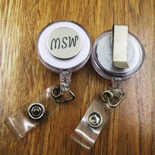MSW ID Badge Reel gift for him/her friend family retractable recoil id badge holder work fun