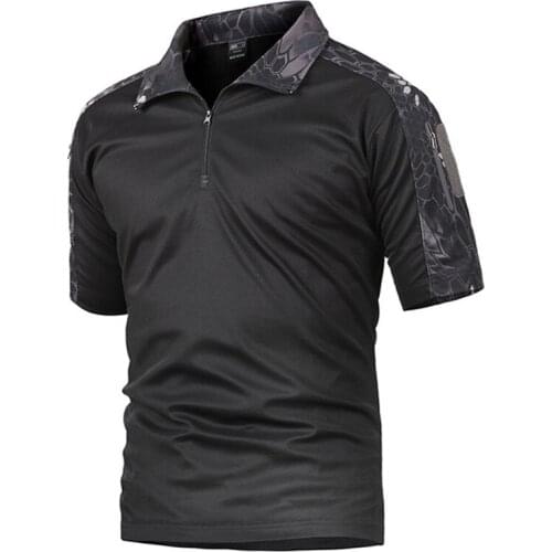 Men Outdoor Training Hiking Breathable Camouflage Tactical Military Uniform T Shirt Summer Quick Dry Short Sleeve T-Shirt Tops