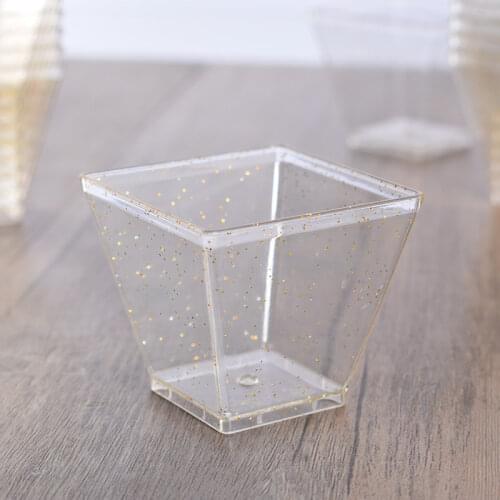 10pcs Disposable Plastic Dessert Cake Cups Transparent Food Container for Jelly Yogurt Mousses Dessert Baking