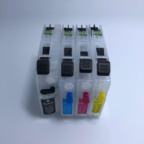 YOTAT 1set Refillable ink cartridge LC563 LC 563 for Brother MFC-J2310 MFC-J2510 MFC-J3520 MFC-J3720 printer