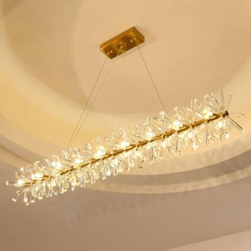 Luxury Modern Chandelier Lighting For Dining Room New Arrival LED Crystal Lamp Kitchen Island Decor Lustres De Cristal