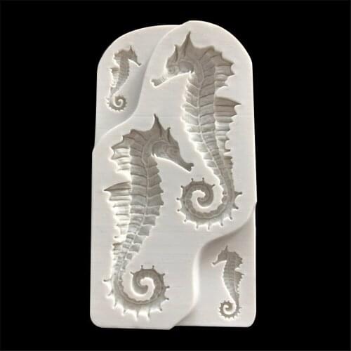 Hippocampus Silicone Mold Sea Horse Fondant Cake Decorating Cookie Baking Christmas Candy Chocolate Gumpaste Gumpaste Jelly Mold