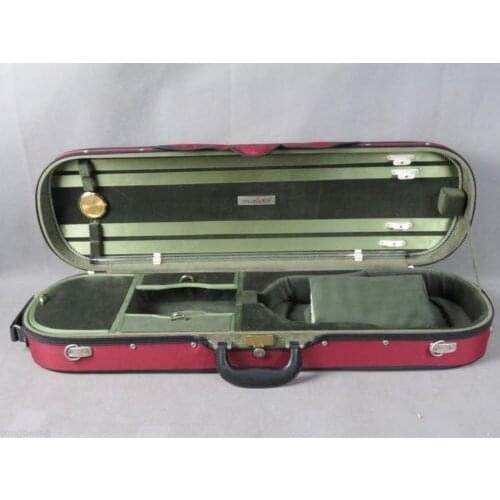 Brand New Tonareli 4/4 Substantial wooden red violin Hard Oblong case