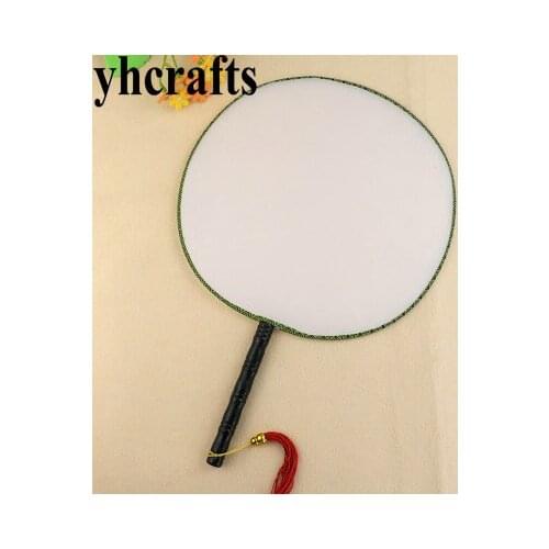 10PCS/LOT.Paint unfinished cloth fan Early learning educational toys Kindergarten arts and crafts Creative fancy hobby DIY