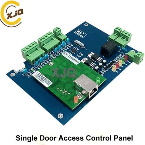 XJQ Free shipping One/Two /Four Door RJ45 Network Access Control Panel Board With Software TCP/IP board connect Wiegand Reader