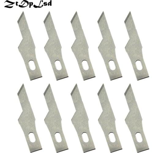 ZtDpLsd 10 Pcs Blade Wood Carving Blades Engraving Craft Sculpture Knife Scalpel Cutting Tool PCB Repair DIY High Precision #16