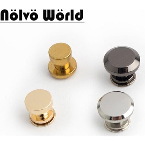 10pcs 50pcs High quality screws Solid Nail Leather Screw Rivet Bags Decoration DIY bags hardware accessories